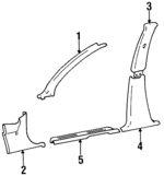 8581022000IA - Body: Windshield Pillar Trim for Hyundai: Accent Image