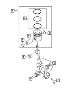 5003650AA - 6.7L Turbo Diesel; Engine: Piston Pin Ring for Mopar Image