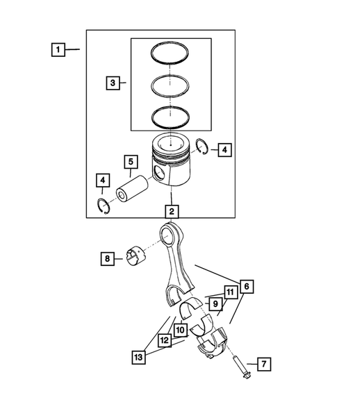 Crankshaft, Piston, Drive Plate, Flywheel, and Damper for 2009 Dodge Ram 3500 #2