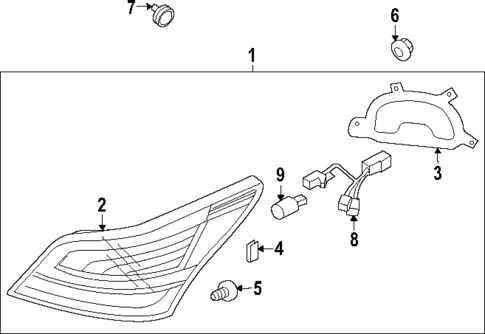 Tail Lamps for 2012 Hyundai Equus #0