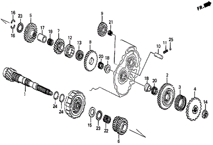 AT Countershaft (SI) for 1986 Honda Prelude #0