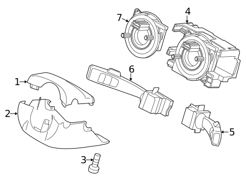 Shroud, Switches & Levers for 2009 Volvo S80 #0