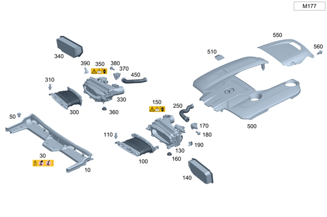 1770909401 - Engine Compartment Lining/Air Intake: Raw Air Line for Mercedes-Benz: AMG GT 55, AMG GT 63 Pro, SL55 AMG, SL63 AMG, SL63 AMG S E Performance Image image