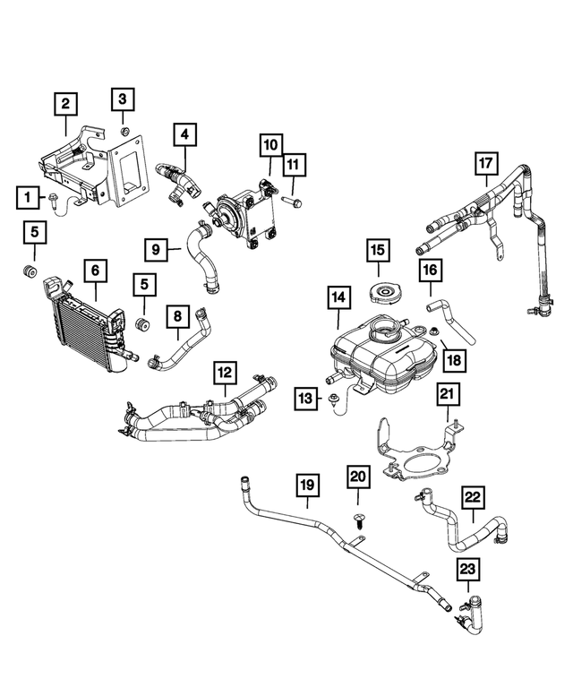 5181874AC - Cooling: Pump Supply Hose for Mopar Image