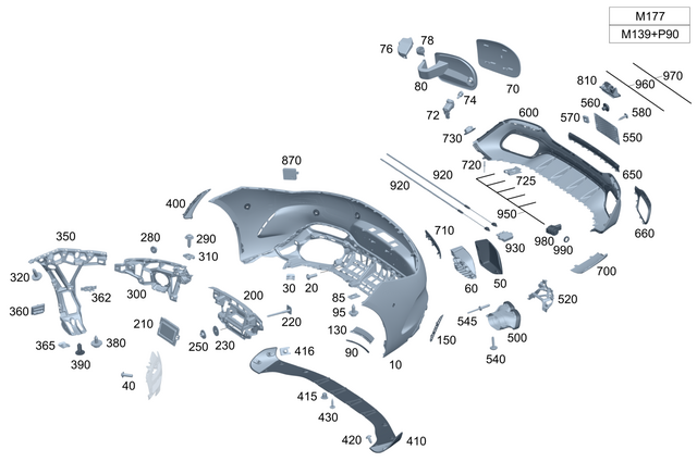 2328808603 - Bumper/Fender/Hood: Trim, Bumper for Mercedes-Benz: SL43 AMG, SL55 AMG, SL63 AMG, SL63 AMG S E Performance Image image