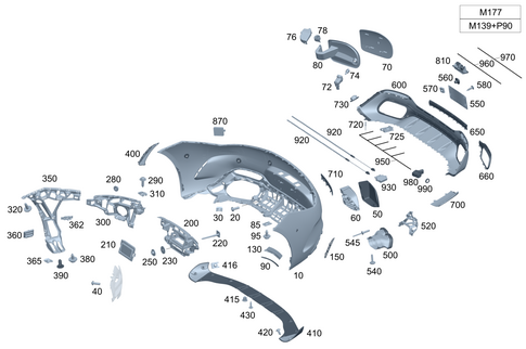 Rear Bumper for 2025 Mercedes-Benz SL63 AMG #0