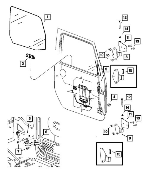 Front Door for 2007 Jeep Wrangler #2