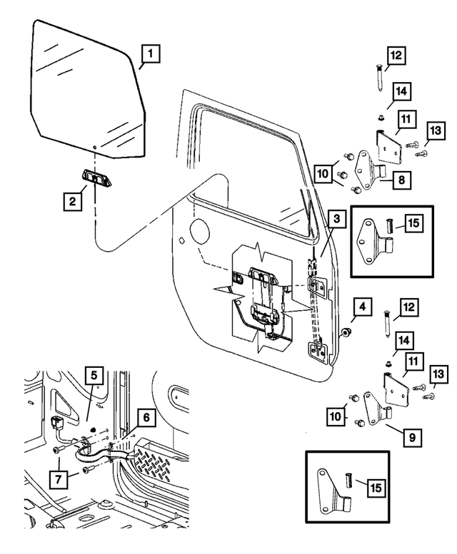 « 55395844AB – Doors and Related Parts : Bas De L'avant De La Vitre De Porte ArriÈre Chaussure, Côté Droit pour Mopar Image »