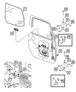 55395844AB - Doors and Related Parts: Front Door Glass Lower Front Channel, Right for Jeep: Wrangler, Wrangler JK Image