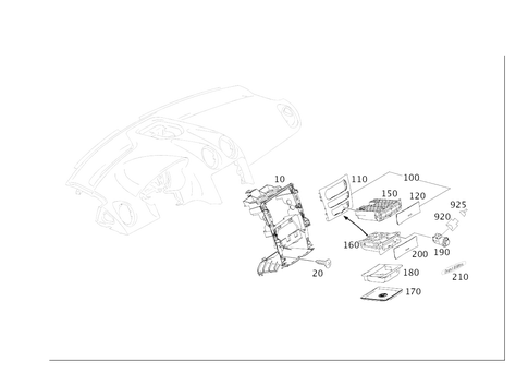 Wood Covering of Instrument Panel Pigeonhole and Ashtray for 2008 Mercedes-Benz ML63 AMG #0