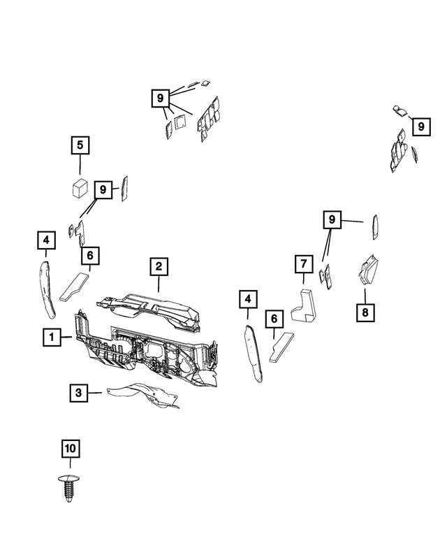 68101295AB - Interior Trim: Wheelhouse Stuffer, Right Or Left, Inner for Mopar Image image