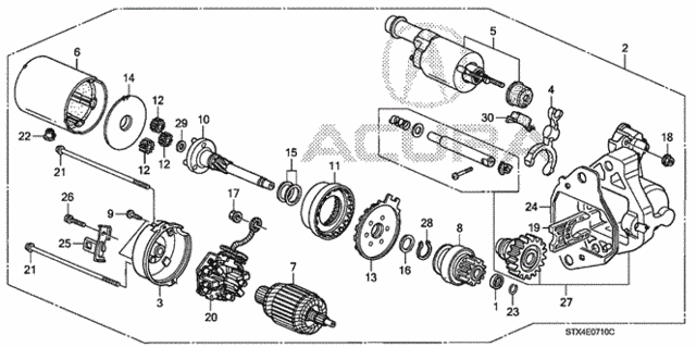 Starter Motor (Denso) for 2007 Acura MDX #0