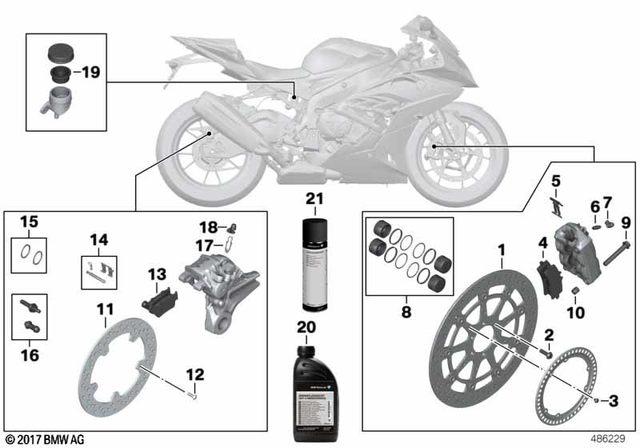 34118534234 - : Set Of Brake Pads Front for BMW-Motorrad Image