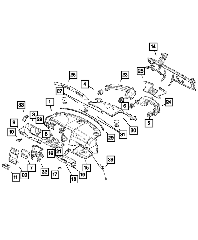 1CS63XDVAA - : Instrument Panel Bezel for Mopar Image
