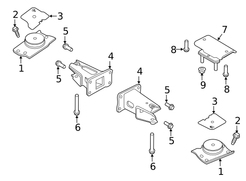 Engine & Trans Mounting for 2023 Nissan TITAN #0