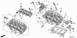 12100R70305 - Engine: CYLINDER HEAD ASSY., FR. for Honda Image