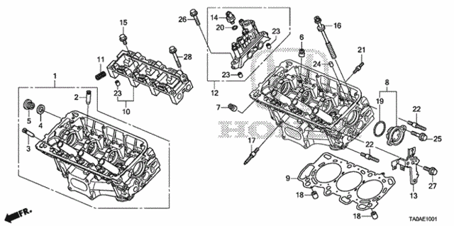 Front Cylinder Head (V6) for 2012 Honda Accord #0