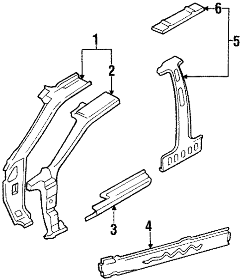 Center Pillar for 1995 Kia Sportage #0