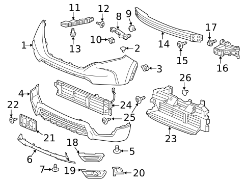 Bumper & Components - Front for 2018 Honda CR-V #0