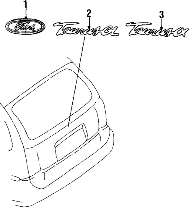 F6DZ7442528AB - : Nameplate for Ford Image