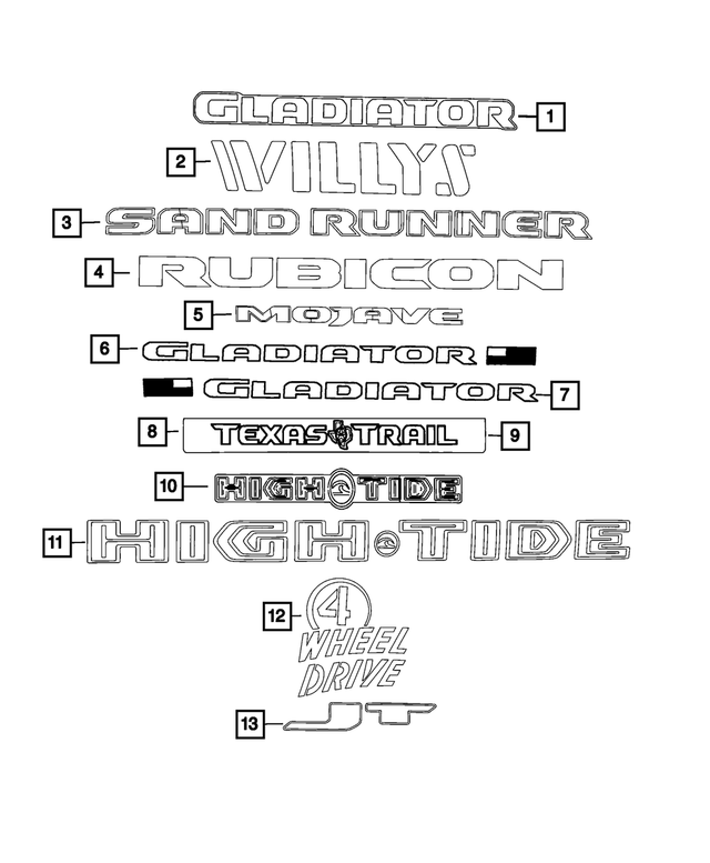 6KM53RXFAA - Exterior Ornamentation: Front Fender Decal, Right Or Left for Mopar Image image