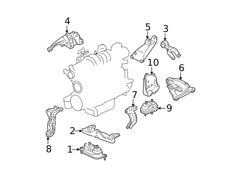 Engine & Trans Mounting for 2008 Buick LaCrosse #0
