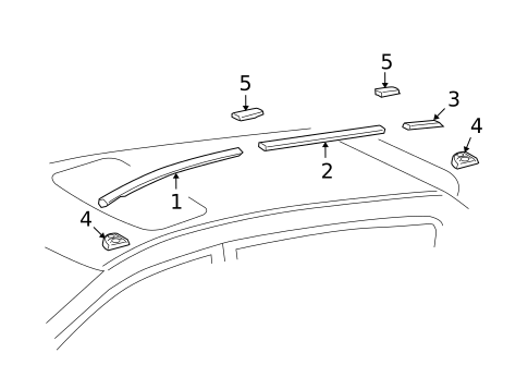 Exterior Trim - Roof for 2010 Toyota Matrix #0