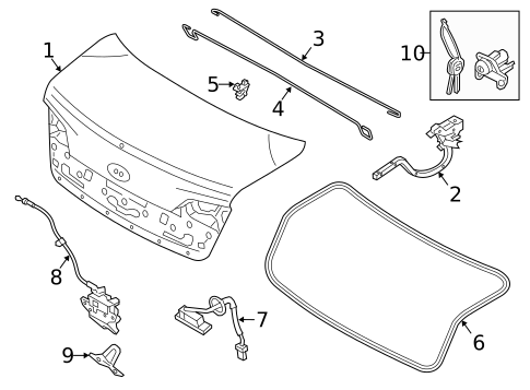Trunk for 2014 Kia Cadenza #1