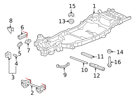 Frame & Components for 2016 GMC Yukon #6