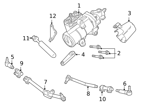 Steering, Gear & Related Components for 2009 Ford F-250 Super Duty #2