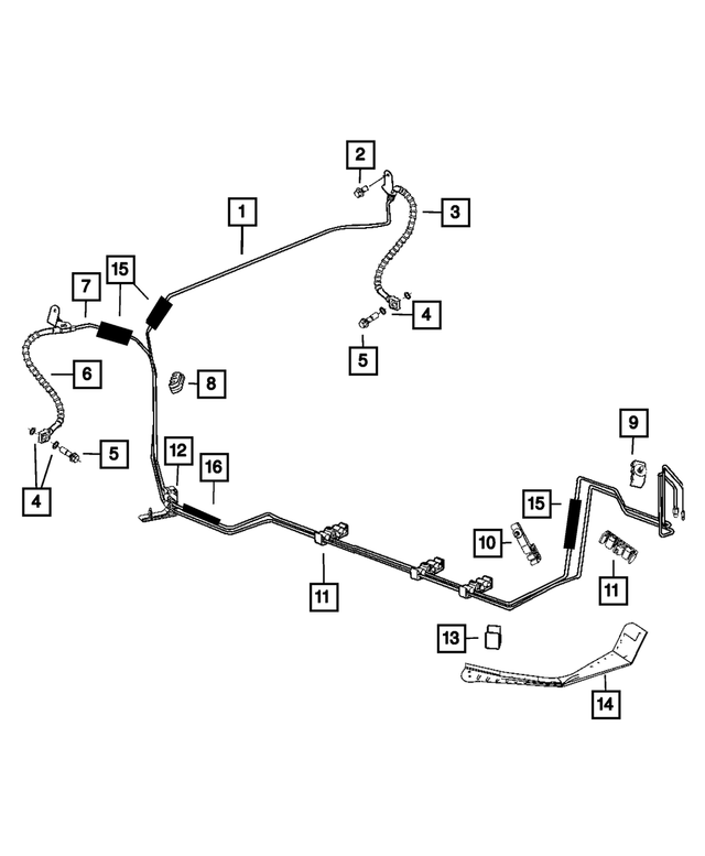 4854455AM - Brakes: Brake Hose, Left for Mopar Image