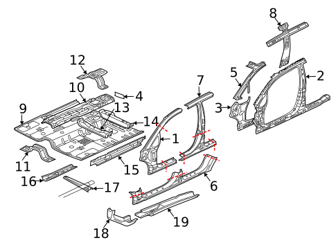 Rocker for 2005 Mitsubishi Galant #0
