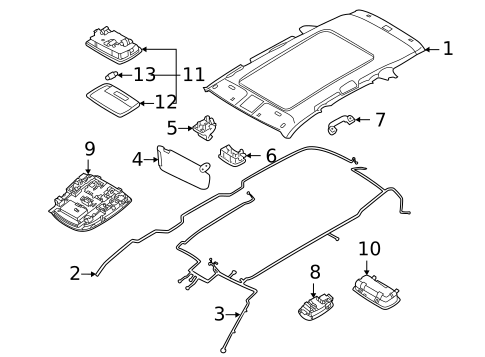 Interior Trim - Roof for 2024 Kia Sorento #2