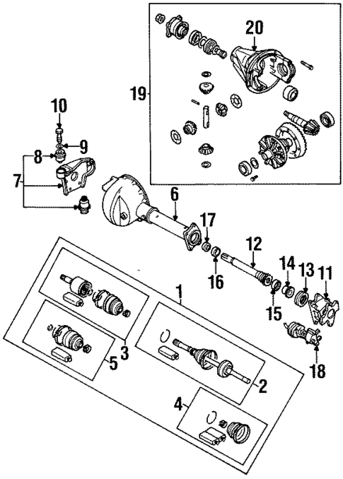 Front Axle & Carrier for 2004 Isuzu Axiom #0