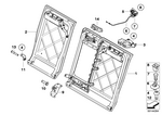 52207058587 - Seats: Backrest Frame, Left for BMW Image