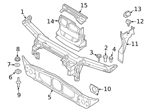 Radiator Support for 2006 BMW M3 #0