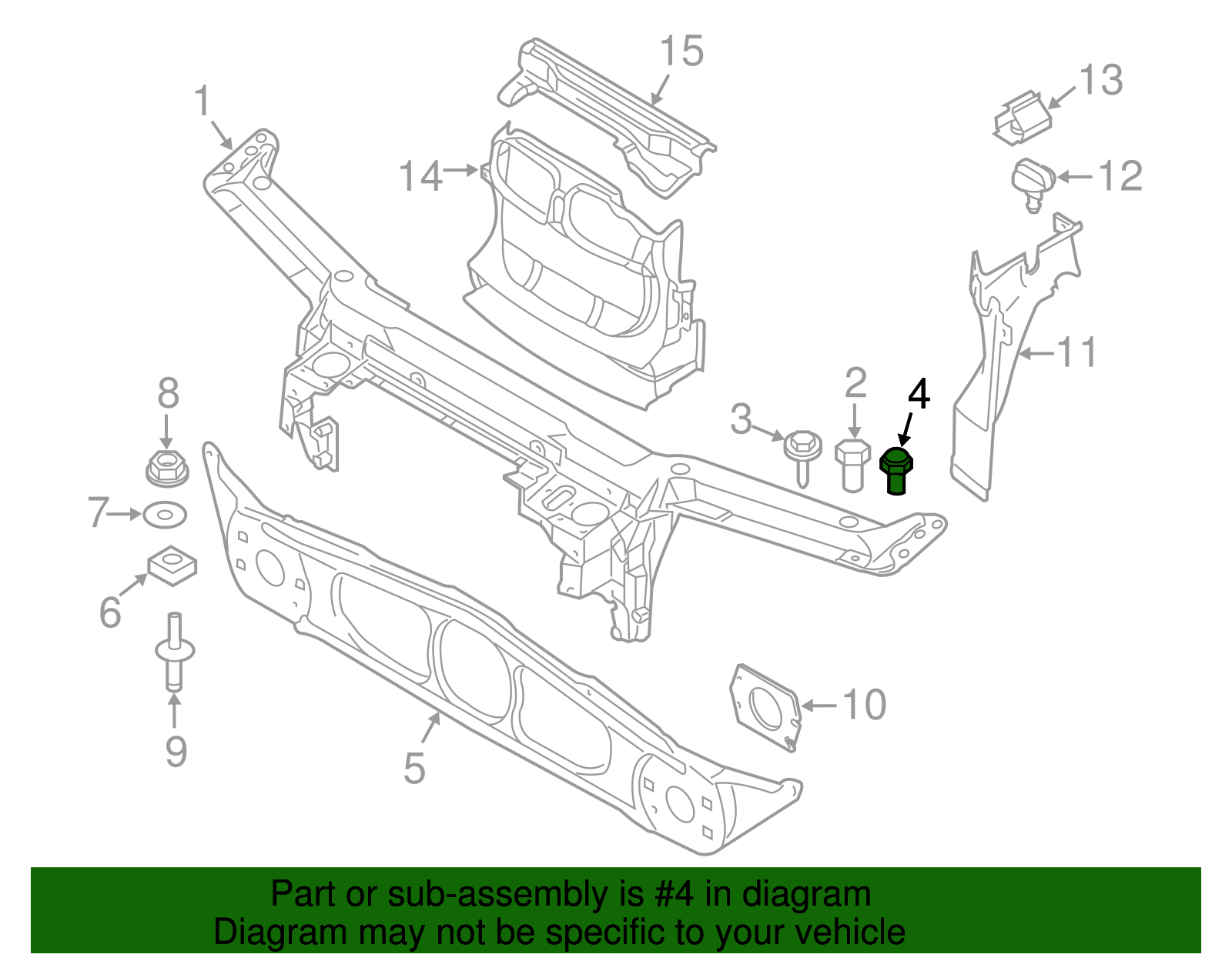 Hood Bumper - BMW (51717079672)