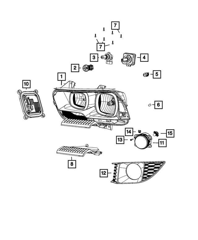 68184755AA - Electrical: Headlamp Bulb Kit for Mopar Image