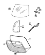 5152332AA - Wiper/Lock Cylinder and Keys: Glass Grommet for Mopar Image