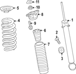 52611T91A02 - : Shock Absorber for Honda: Pilot Image
