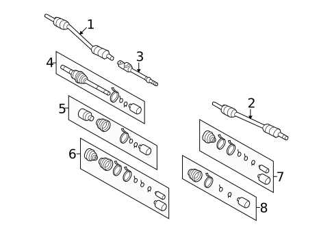 Drive Axles for 2011 Kia Sedona #0
