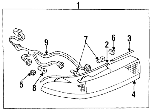 Bulbs - Chassis for 1991 Dodge Stealth #4