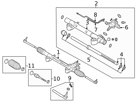 Steering Gear & Linkage for 2009 INFINITI EX35 #1