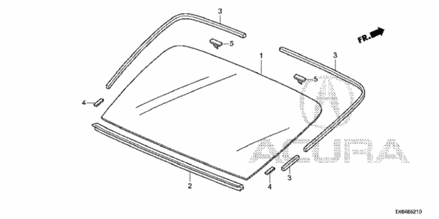 Rear Windshield for 2014 Acura ILX #0
