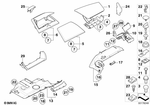 51163420696 - : Cover F Cup Holder-Cut-Out, I-Panel for BMW Image