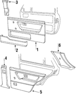 191867011AHVA2 - Body: Door Trim Panel for Volkswagen: Jetta Image