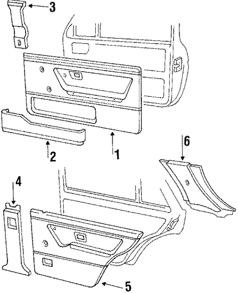 Interior Trim for 1990 Volkswagen Jetta #0