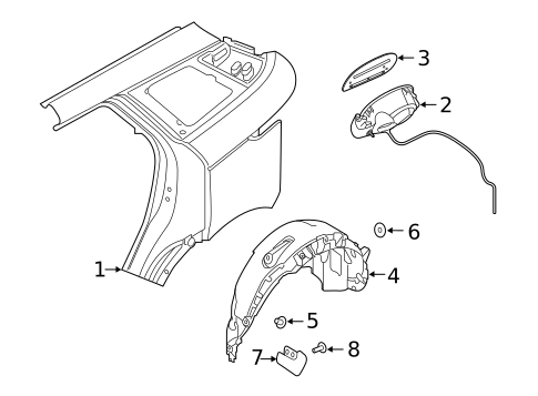 Quarter Panel & Components for 2023 Land Rover Range Rover Evoque #0