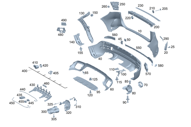 2478805606 - Special Equipment: Trim, Bumper for Mercedes-Benz: GLA250, GLA35 AMG, GLA45 AMG Image image