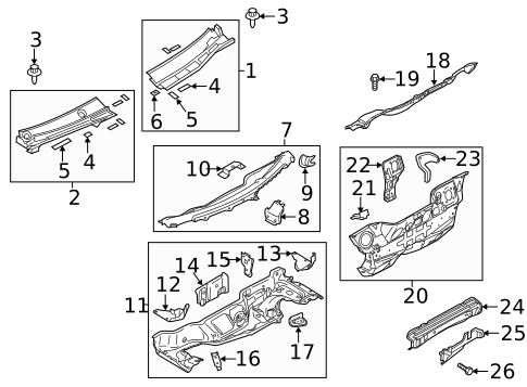 Cowl for 2015 Mazda 5 #0